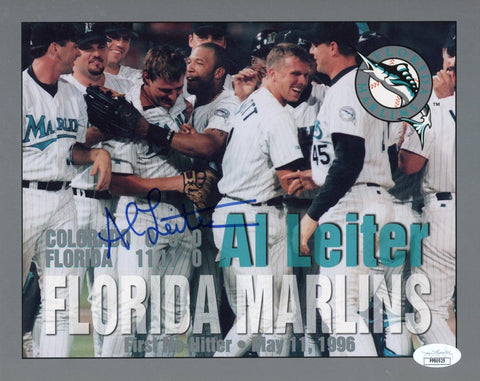 Al Leiter Signed Florida Marlins Line Up Card. Auto JSA Image 1