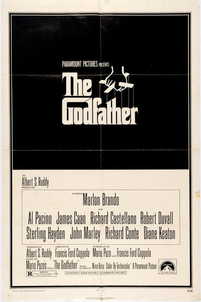 The Godfather 1972 Francis Ford Coppola Original One Sheet Movie Poster, Linen Backed & Framed. Image 2