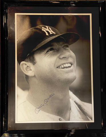Mickey Mantle Signed 18.5x28.5 Framed Photo Limited Edition /100. Auto PSA Image 1