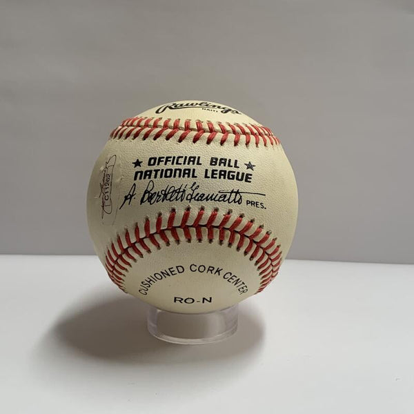 Warren Spahn Single Signed 1980s Baseball. Auto JSA Image 2