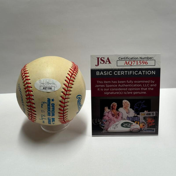 Andy Petititte Single Signed Baseball. Auto JSA Image 3