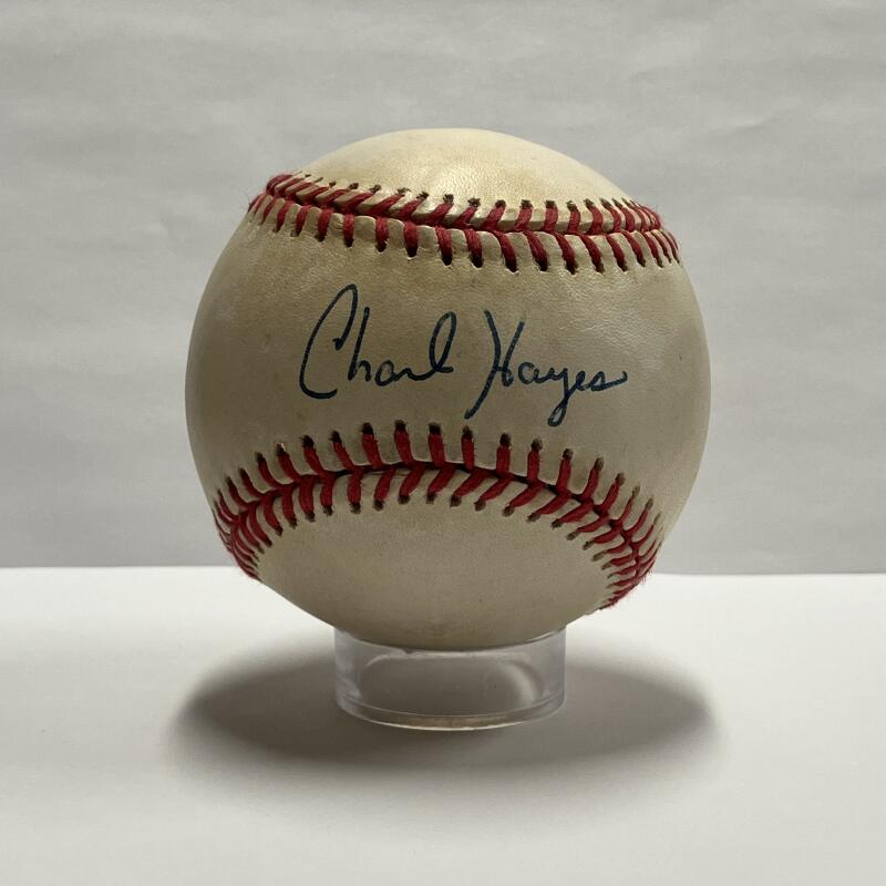 Charlie Hayes Single Signed 1990s Baseball. Auto JSA Image 1