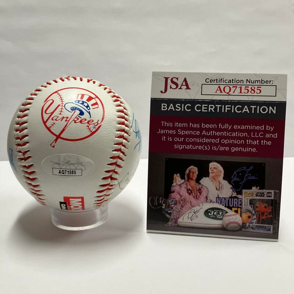 Michael Kay & NY Yankees Announcers and Gene Monahan Multi-Signed Baseball. Auto JSA Image 3