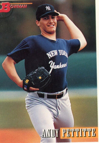 1993 Topps Bowman Andy Pettitte Rookie Card. Image 1
