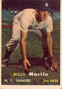1957 Topps Billy Martin #62. Image 1