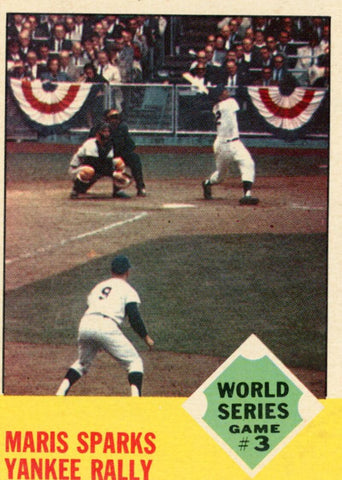 1962 Topps Roger Maris World Series Game 3 #144. Image 1