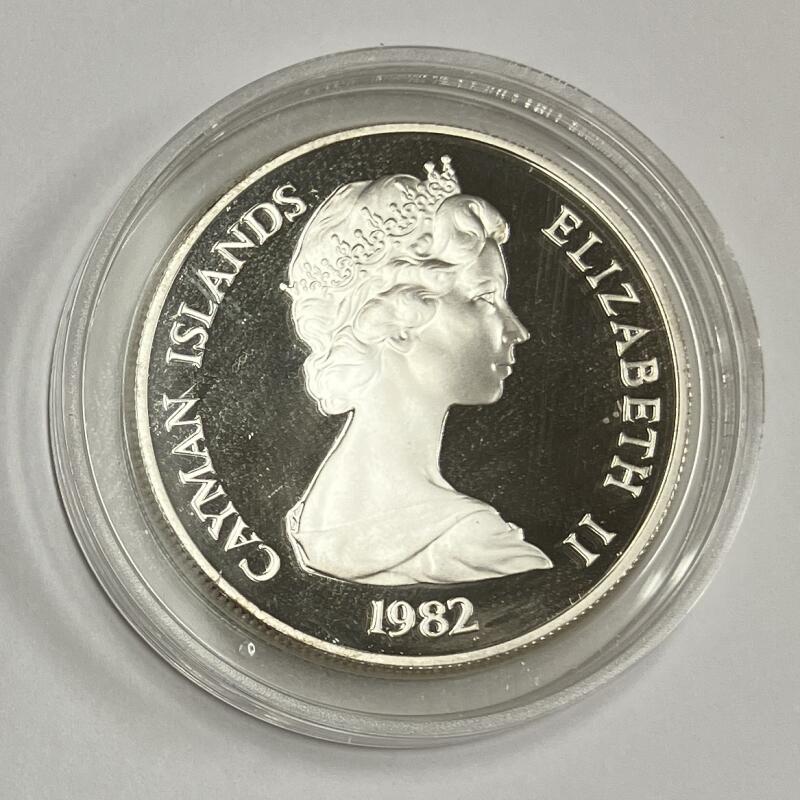 1982 Cayman Islands Year of the Child $10. Gem Silver Proof Image 1