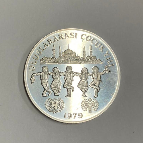 1979 Turkey Silver Proof. 500 Lira Image 1