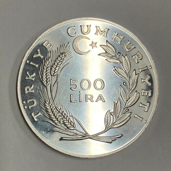 1979 Turkey Silver Proof. 500 Lira Image 2