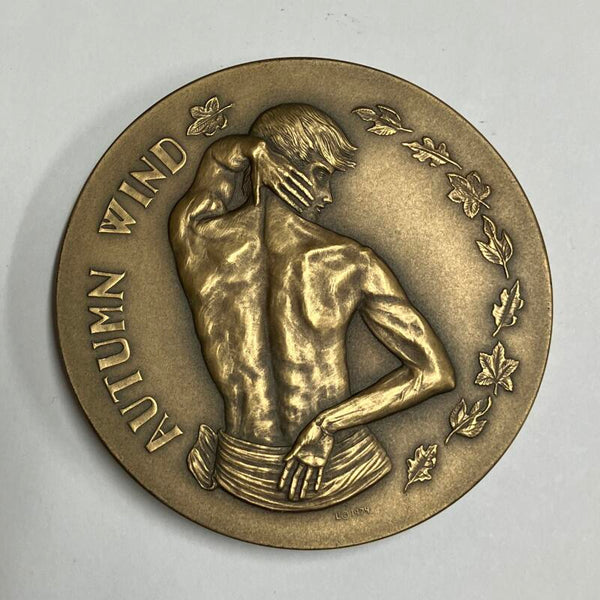 1974 Society of Medalists "Spring & Autumn Wind" Bronze Medal. Image 2